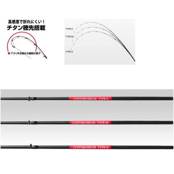 画像2: ≪'18年7月新商品！≫ ≪パーツ≫ 黒鯛工房 黒鯛師 ヘチ竿カスタム替え穂先 カスタムヘチ TYPE-H 〔全長 55.0cm〕 [7月発売予定/ご予約受付中]