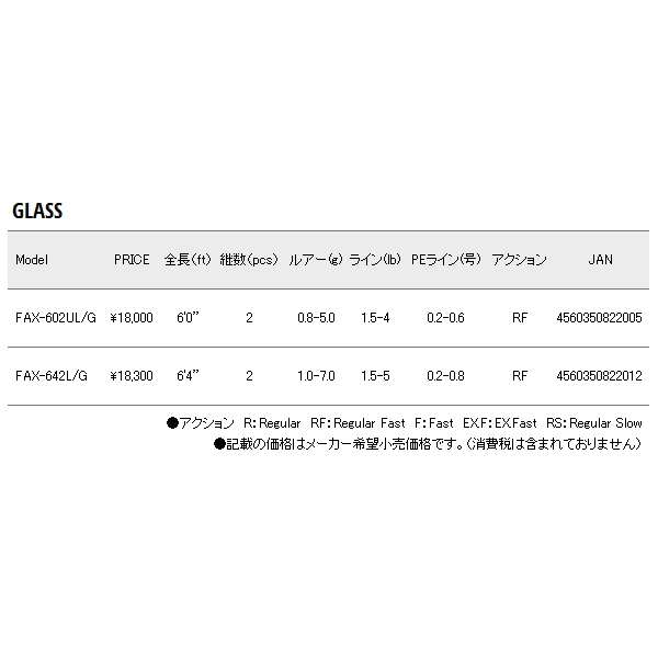 画像: ≪'18年10月新商品！≫ メジャークラフト 新ファインテール エリア FAX-642L/G 〔仕舞寸法 99cm〕 【保証書付き】