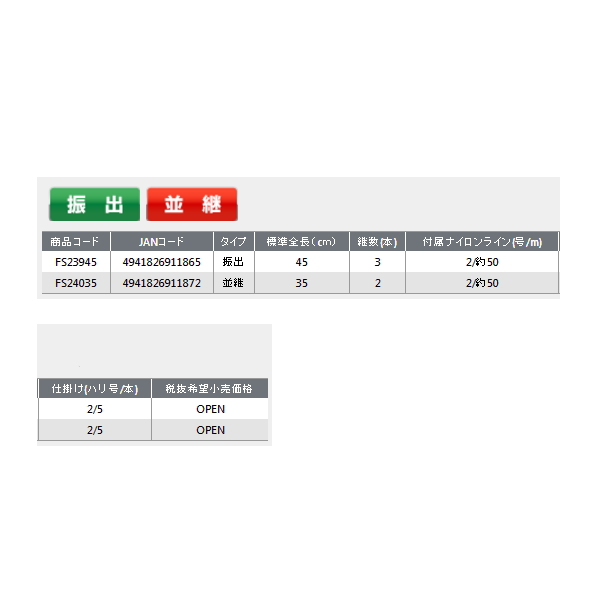 画像: ≪'18年11月新商品！≫ OGK ラクラクワカサギセット4 (振出) FS23945 〔全長 45cm〕 [11月発売予定/ご予約受付中]