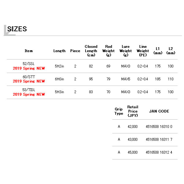 画像: ≪'19年4月新商品！≫ テイルウォーク（tail walk） スーパーアジストTZ 53/TISL 〔仕舞寸法 83cm〕 【保証書付き】 [4月発売予定/ご予約受付中]