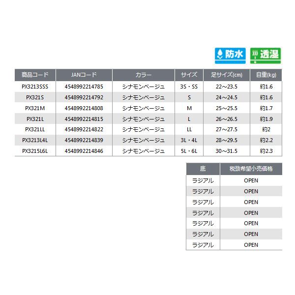 画像: ≪'19年4月新商品！≫ PROX ブリザテックポリカウェダーチェスト/ラジアル PX321M シナモンベージュ Mサイズ [4月発売予定/ご予約受付中]