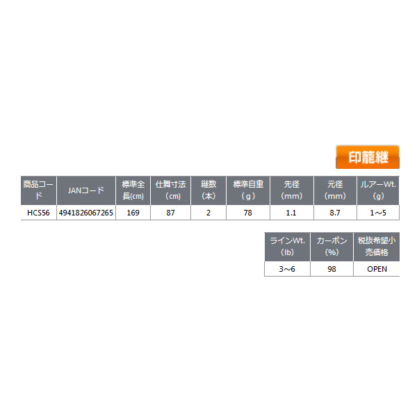 画像: ≪'19年4月新商品！≫ OGK ハゼクラショット HCS56 〔仕舞寸法 87cm〕 [4月発売予定/ご予約受付中]