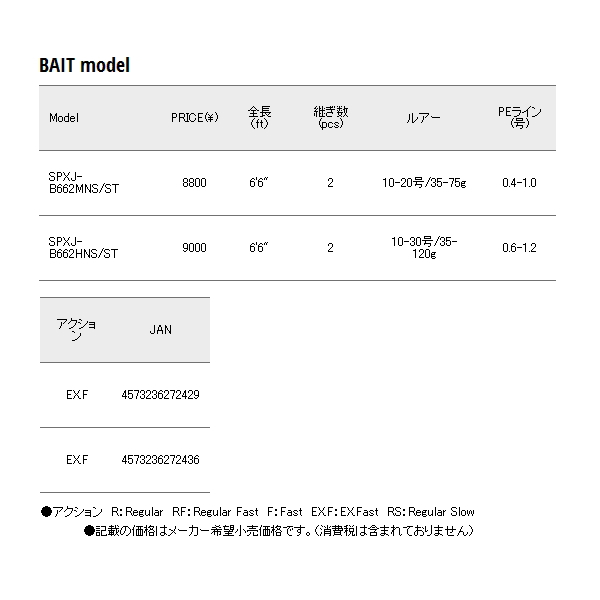 画像: ≪'19年6月新商品！≫ メジャークラフト NEW ソルパラ イカメタル(鉛スッテ) SPXJ-B662HNS/ST 〔仕舞寸法 103.0cm〕 [6月発売予定/ご予約受付中]