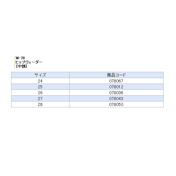 画像: 阪神素地 ヒップウェーダー (中割) W-78 カーキ 25cm