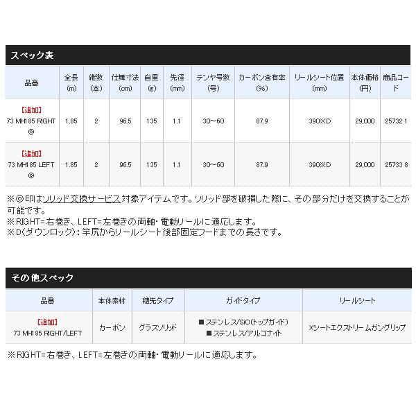 画像: ≪'20年7月新商品！≫ シマノ '20 サーベルマスター SS テンヤ 73 MH185 右 〔仕舞寸法 96.5cm〕 【保証書付き】 [7月発売予定/ご予約受付中]