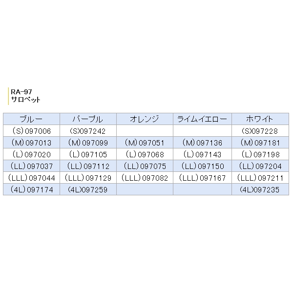 画像: 阪神素地 サロペット RA-97 ブルー LLLサイズ