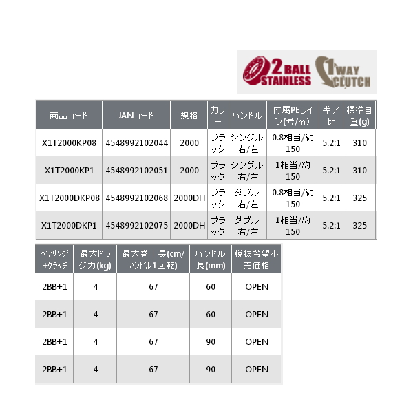 画像: ≪'20年10月新商品！≫ PROX エックスワンTE X1T2000DKP1 ブラック  【小型商品】