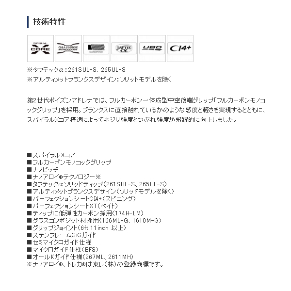 ≪'21年3月新商品!≫ シマノ '21 ポイズンアドレナ 2510UL 〔仕舞寸法