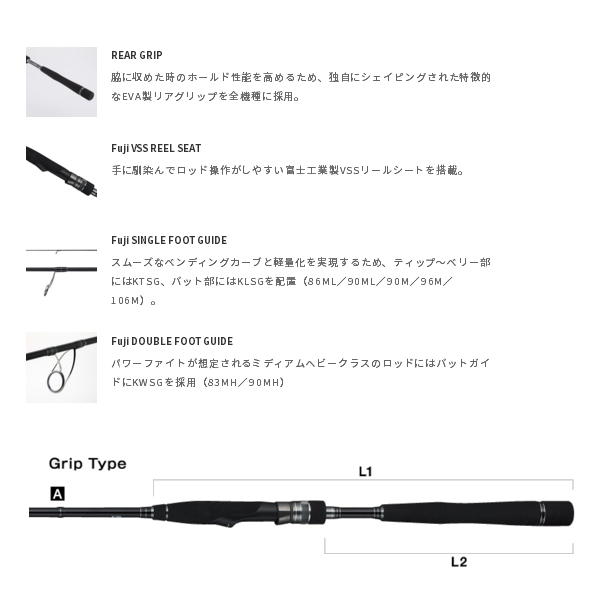 画像2: ≪'21年4月新商品！≫ テイルウォーク（tail walk） ハイタイド SSD 90ML 〔仕舞寸法 140cm〕 【保証書付き】 [4月発売予定/ご予約受付中]