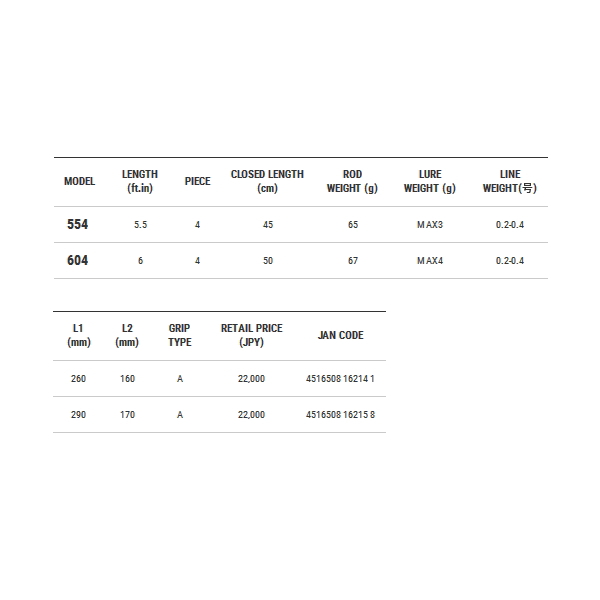 画像: ≪'21年6月新商品！≫ テイルウォーク（tail walk） アジスト SSD 554 〔仕舞寸法 45cm〕 【保証書付き】 [6月発売予定/ご予約受付中]