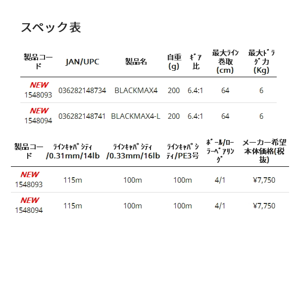 画像: ≪'21年5月新商品！≫ アブガルシア ブラックマックス4-L [5月発売予定/ご予約受付中] 【小型商品】