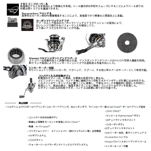 画像4: ≪'21年7月新商品！≫ アブガルシア ゼノン 2000S [7月発売予定/ご予約受付中] 【小型商品】