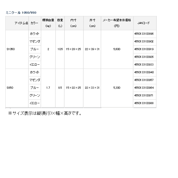 画像: ≪'20年7月新商品！≫ ダイワ ミニクール S1050 ブルー 10.5L