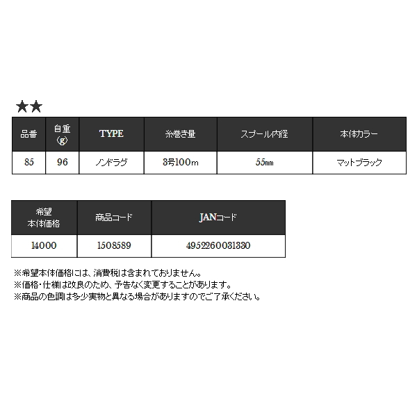 画像: ≪'21年5月新商品！≫ 宇崎日新 インヴィクタ クロダイ MBリミテッド 85 [5月発売予定/ご予約受付中] 【小型商品】