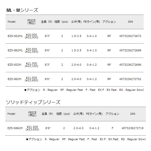 画像: ≪'21年6月新商品！≫ メジャークラフト エギゾースト 5G EZ5-832M 〔仕舞寸法 130cm〕 【保証書付き】