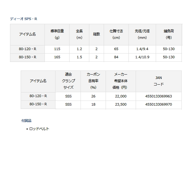 画像: ≪'21年2月新商品！≫ ダイワ ディーオ SPS 80-120・R 〔仕舞寸法 65cm〕 【保証書付き】