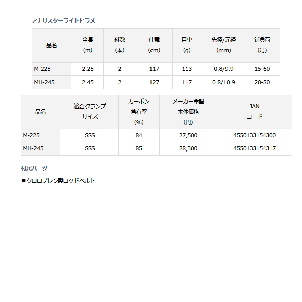 画像: ≪'21年10月新商品！≫ ダイワ アナリスターライトヒラメ MH-245 〔仕舞寸法 127cm〕 【保証書付き】