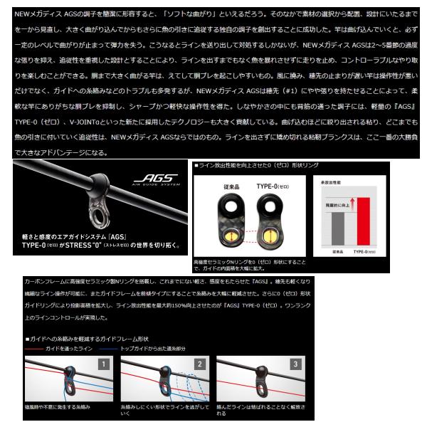 画像2: ≪'21年10月新商品！≫ ダイワ メガディス AGS 1.25-53・N 〔仕舞寸法 115cm〕 【保証書付き】