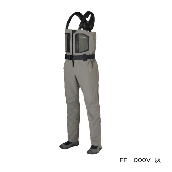 画像1: ≪'22年7月新商品！≫ シマノ ドライシールド+4 ストレッチウェーダー ラジアル FF-000V グレーベージュ M(L)サイズ [7月発売予定/ご予約受付中]