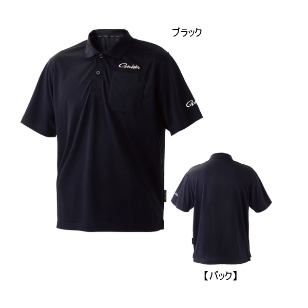 画像1: ≪'22年3月新商品！≫ がまかつ ポロシャツ(半袖) GM-3656 ブラック×ホワイト Sサイズ