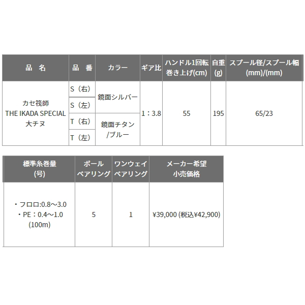 画像: 【送料サービス】 ≪'22年10月新商品！≫ 黒鯛工房 カセ筏師 THE イカダ スペシャル 65 大チヌ S(右) 鏡面シルバー [10月発売予定/ご予約受付中] 【小型商品】