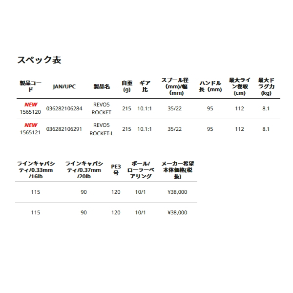 画像: ≪'23年3月新商品！≫ アブガルシア レボ5 ロケット (右) [3月発売予定/ご予約受付中] 【返品不可】 【小型商品】