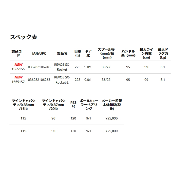 画像: ≪'23年4月新商品！≫ アブガルシア レボ5 SX-ロケット (右) [4月発売予定/ご予約受付中] 【返品不可】 【小型商品】