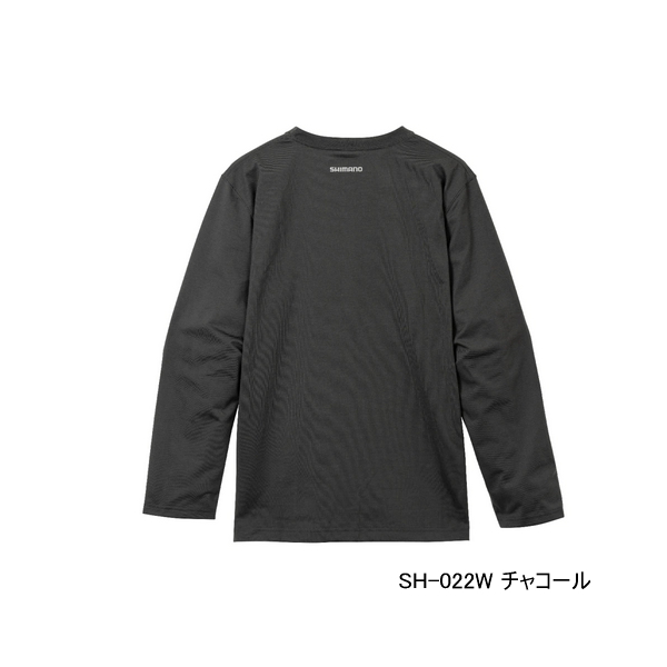 画像1: ≪'23年3月新商品！≫ シマノ ドライロゴTシャツ ロングスリーブ SH-022W チャコール XLサイズ [3月発売予定/ご予約受付中]