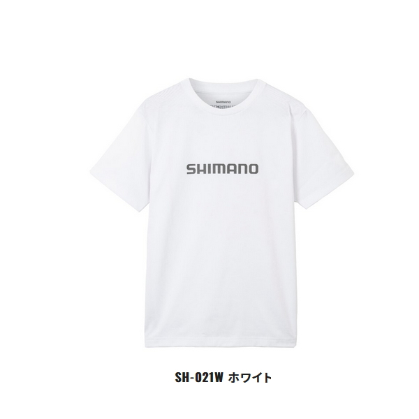 画像1: ≪'23年3月新商品！≫ シマノ ドライロゴTシャツ ショートスリーブ SH-021W ホワイト XSサイズ [3月発売予定/ご予約受付中]