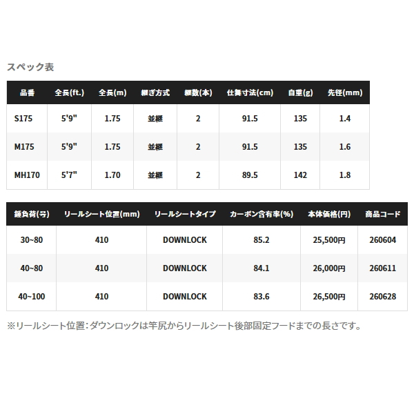 画像: ≪'23年4月新商品！≫ シマノ タコマスター SS S175 〔仕舞寸法 91.5cm〕 【保証書付き】 [4月発売予定/ご予約受付中]