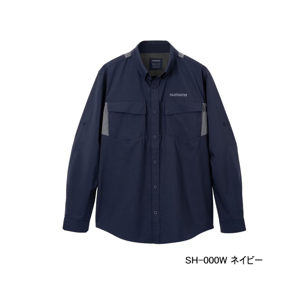 画像1: ≪'23年3月新商品！≫ シマノ プレステージ シャツ SH-000W ネイビー 2XLサイズ [3月発売予定/ご予約受付中]