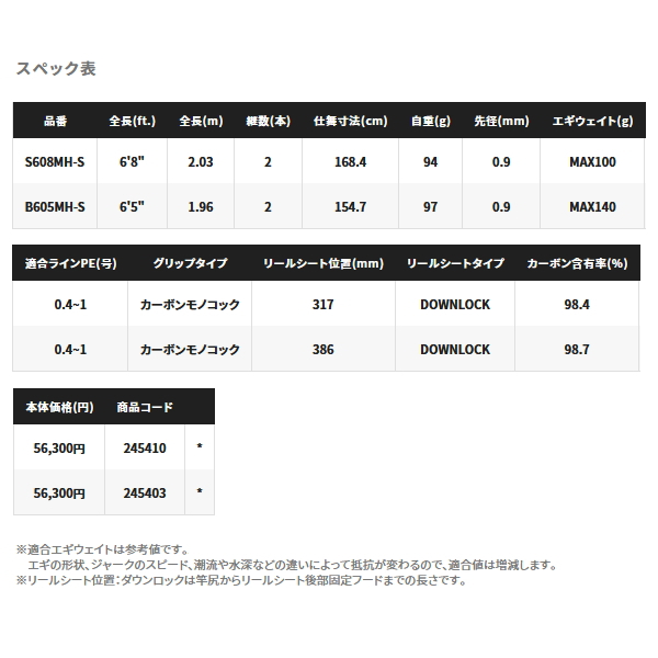 画像: シマノ セフィア エクスチューン ティップエギング レッドデビル B605MH-S 〔仕舞寸法 154.7cm〕 【保証書付き】 【大型商品1/代引不可】