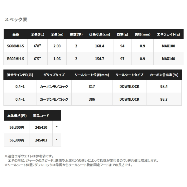 画像:  シマノ セフィア エクスチューン ティップエギング レッドデビル B605MH-S 〔仕舞寸法 154.7cm〕 【保証書付き】 【大型商品1/代引不可】