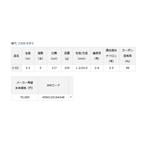 画像: ≪'23年4月新商品！≫ ダイワ 剛弓 フカセマダイ 2-53・Q 〔仕舞寸法 117cm〕 【保証書付き】