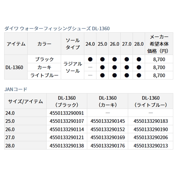 画像: ≪'23年4月新商品！≫ ダイワ ウォーターフィッシングシューズ DL-1360 ライトグレー 28.0cm