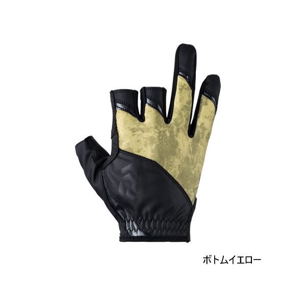 画像1: ≪'23年4月新商品！≫ ダイワ アイスドライ(R) パッド付きグローブ 3本カット DG-2023 ボトムイエロー Mサイズ