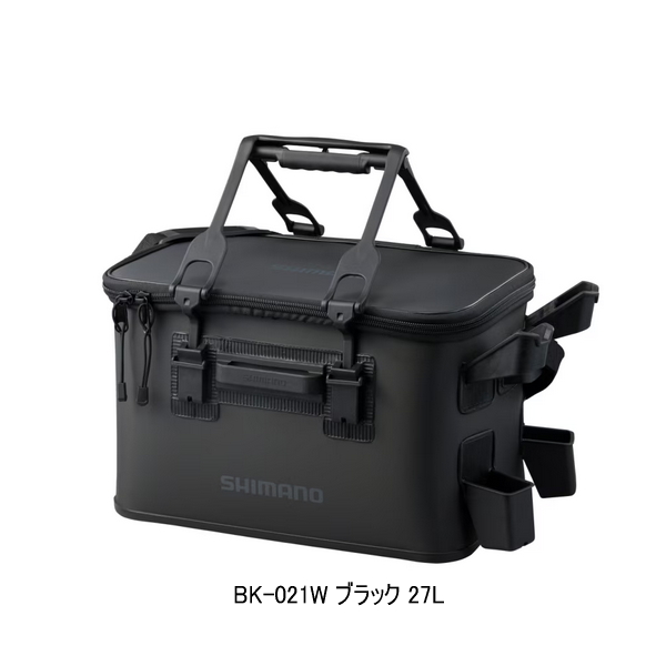 ≪'23年9月新商品！≫ シマノ ロッドレスト タックルバッグ (レスト2/ハードタイプ) BK-021W ブラック 27L  [9月発売予定/ご予約受付中]