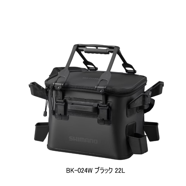 画像1: ≪'23年9月新商品！≫ シマノ ロッドレスト タックルバッグ (レスト4/ハードタイプ) BK-024W ブラック 22L [9月発売予定/ご予約受付中]