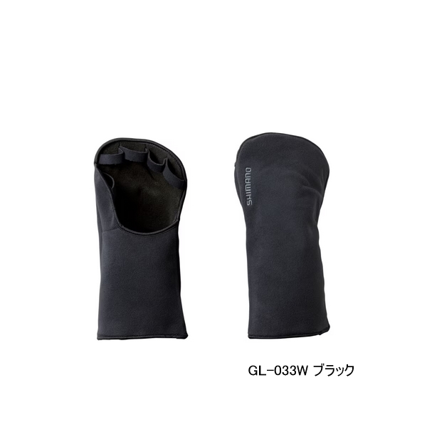 画像1: ≪'23年9月新商品！≫ シマノ ゴアテックス ウィンドストッパー(R) フリース ハンドウォーマー プラス GL-033W ブラック Mサイズ [9月発売予定/ご予約受付中]