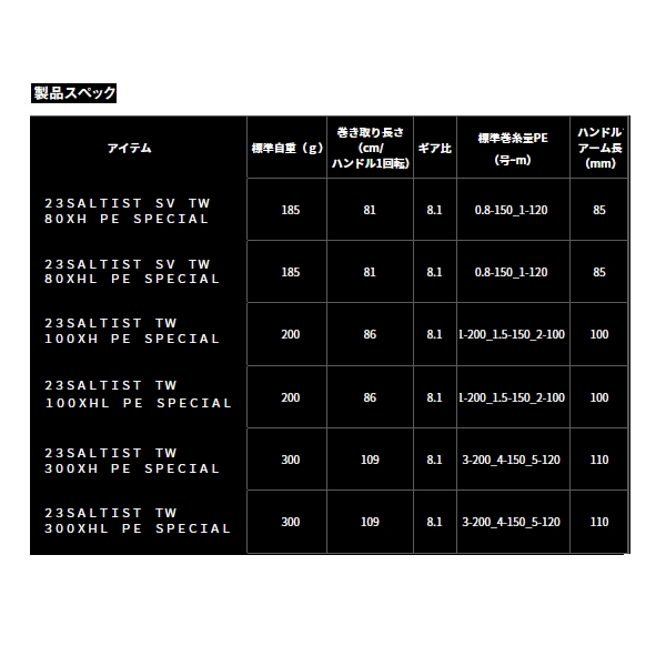 画像: ≪'23年9月新商品！≫ ダイワ ソルティスト TW 100XHL(左) PE スペシャル 【小型商品】