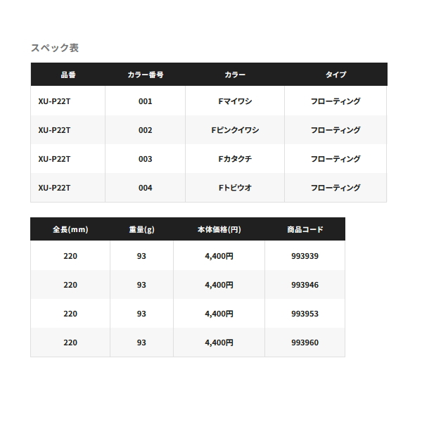 画像: ≪'22年5月新商品！≫ シマノ オシア バブルディップ 220F フラッシュブースト XU-P22T 008 Aオレンジ 220mm/93g 【小型商品】