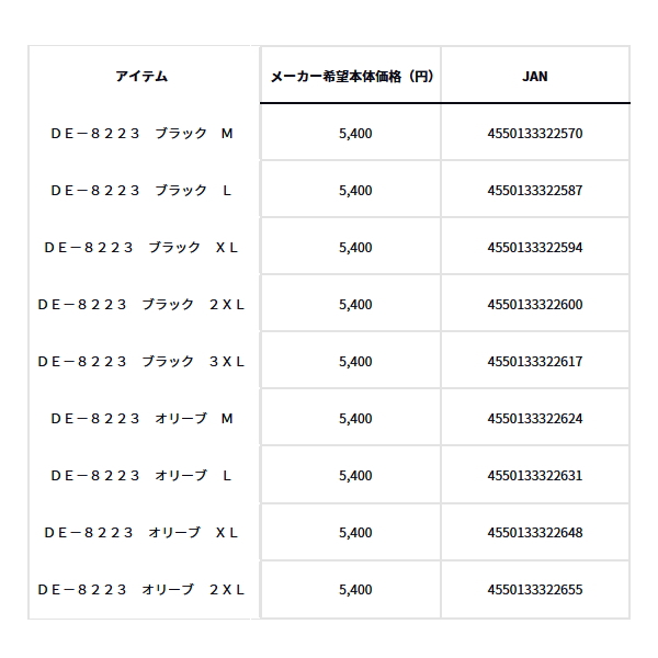 画像: ≪'23年9月新商品！≫ ダイワ クリーンオーシャン フィールアライブ ロングTシャツ DE-8223 ブラック XLサイズ