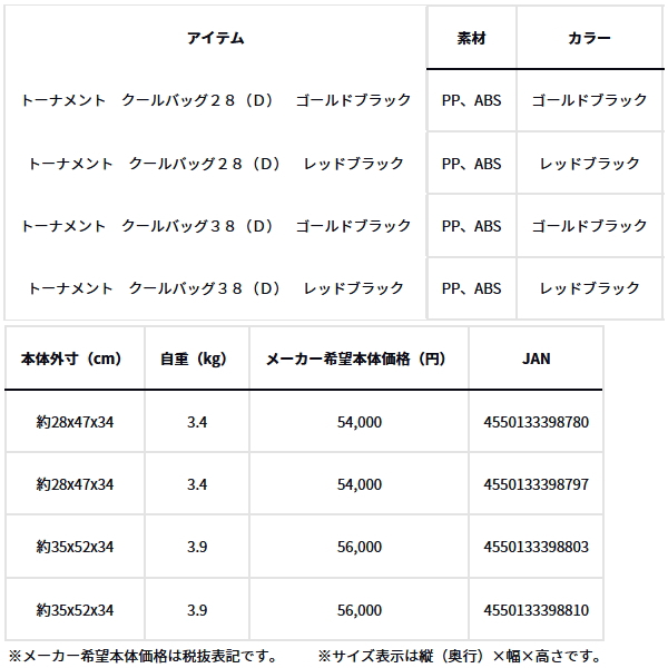 画像: ≪'23年10月新商品！≫ ダイワ トーナメントクールバッグ 38 (D) ゴールドブラック