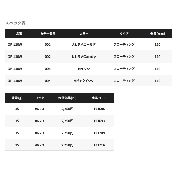 画像: ≪'23年9月新商品！≫ シマノ 熱砂 ヒラメミノーSR 110F フラッシュブースト XF-110W 001 Aヒラメゴールド 110mm/15g 【4個セット】 【小型商品】