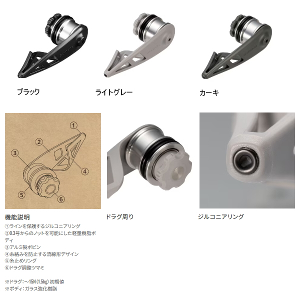 画像2: シマノ ボビンワインダー ライトタイプ TH-201M ライトグレー