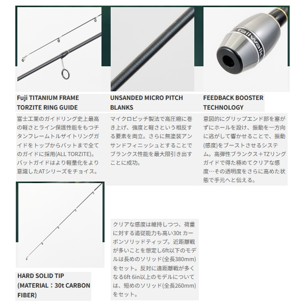 画像2: ≪'24年2月新商品！≫ テイルウォーク（tail walk） アジスト TZ S66/SL 〔仕舞寸法 102cm〕 【保証書付き】 [2月発売予定/ご予約受付中]