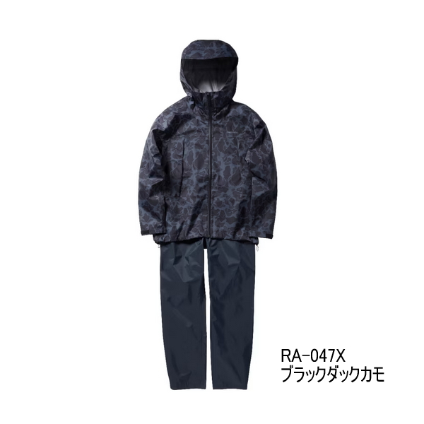 画像1: ≪'24年3月新商品！≫ シマノ 3レイヤー レインスーツ RA-047X ブラックダックカモ Sサイズ [3月発売予定/ご予約受付中]