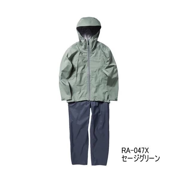 画像1: ≪'24年3月新商品！≫ シマノ 3レイヤー レインスーツ RA-047X セージグリーン XLサイズ [3月発売予定/ご予約受付中]