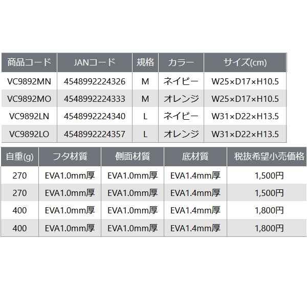 画像: ≪'24年2月新商品！≫ PROX ミニバッカン VC9892LO オレンジ Lサイズ