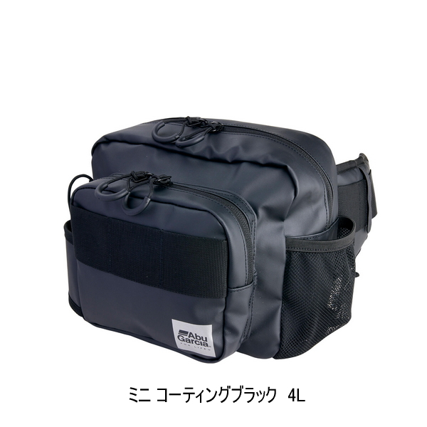 画像1: ≪'24年2月新商品！≫ アブガルシア アングラーヒップバッグ ミニ コーティングブラック 4L 【返品不可】